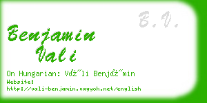 benjamin vali business card
